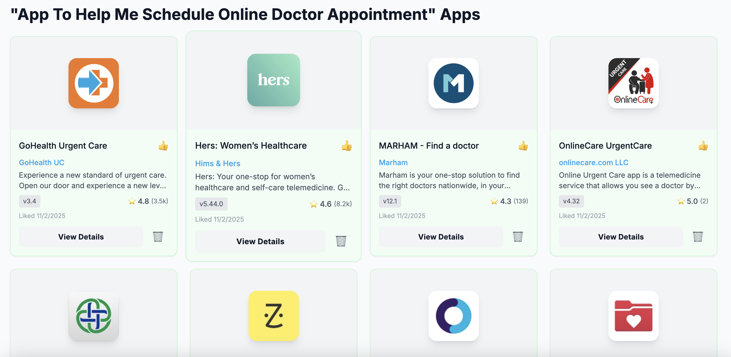 App preference tracking